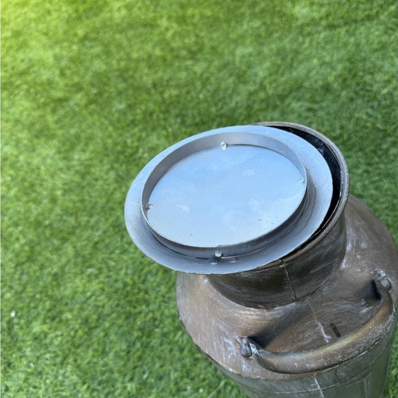 Rustic Galvanized Milk Can | Farmhouse Decor Vase - Picture 6 of 8